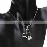 Cartoon Animal Designs Pendant 18k White/Yellow Gold Plated Austrian Crystal Rhinestone Alloy Chain Statement Necklace thumbnail-4