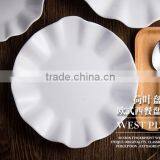 Ceramic Dinner White Wavy Style Round Plate and Dish for Restaurants thumbnail-1