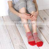Japanese OEM Design High Quality Fashion Winter Women Thick Cotton Knitting Low Cut Toe Sock