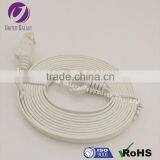 High Quality White Flat RJ45 Cat6 Crystal Flat Ethernet Cable thumbnail-1
