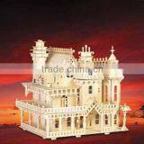 Fantasy Villa Dol House Model-3D Wood Puzzle-Great Learning Toy Hobby Item thumbnail-1