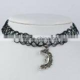 Tattoo Sun Moon Choker Necklace Grunge 90s 1990s Festival Summer thumbnail-3