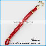 VIRGINSTONE Rose Gold Anchor Genuine Cow Leather Strip Bracelets Women Cuff Rope Bracelet thumbnail-6