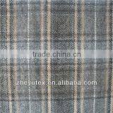 Light Weight Check Heringbone Wool Fabric