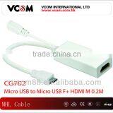 Micro USB to Micro USB F+ HDMI M 0.2m MHL Cable