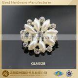 Charm Pearl Button Flower Shape Rhinestone Pearl Buttons