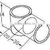 JY-A001|Coated Steel Pipe Plastic Joint|Lean Tube Plastic Pipe Clamp|OD 28mm Lean Pipe Tee Plastic Tubing Joint thumbnail-3