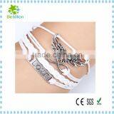 Promotional Elegant Infinity Bracelet Double Wing Bracelet ,silver&gold Plated Wax Infinity Bracelet as Gift thumbnail-5