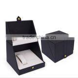 Chinese factories wholesale custom high-grade PU leather watch box, black fashion beautiful gift box