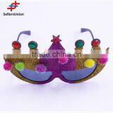 No.1 Yiwu Exporting Commission Agent Wanted Glitter Christmas Trees Shaped Glasses Eyewear for Party Holiday Decoration thumbnail-1