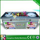 Hot Sale Thailand Single Pan Fried Ice Cream Rolled Making Machine With Secop or Panasonic Compressor Ice Cream Machine