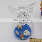 ANGEL CRYSTAL CANDLE STICK GLASS HOLDER WITH ANGLE WING thumbnail-5