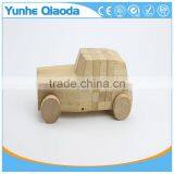 Wood 3D Vehicle Block Car 3D Woodcraft Kit Assemble Paint DIY 3D Puzzle Toys for Kids Adults the Best Birthday Gift thumbnail-3