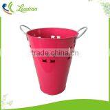 Red Metal Powder Coated Indoor Floor Decorative Flower Vase thumbnail-1