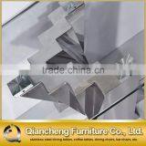 Modern Glass Top Stainless Steel Frame tv Stand thumbnail-3