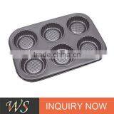 6 Cups Non-stick Carbon Steel Cup Cake Mould thumbnail-1