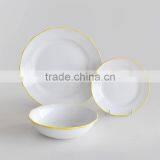 12pcs Ceramic Dinnerware Set With Solid Color,with Irregular Shape thumbnail-1