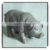 Eco Garden Animal Decoration Grey Fat Pig thumbnail-1