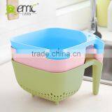 Square Plastic Vegetable Draining Strainer Basket With Handle,big Size thumbnail-2