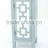 Carved Wood Mirrored Storage Chest thumbnail-1