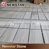 Newstar White Wooden Veins Stone Finished Marble Tile thumbnail-3