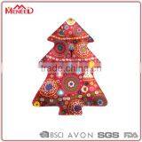 Wholesale Holiday Items Wholesale Coloful Tree Shaped Reusable Christmas Plate, Melamine Decorative Xmas Plate thumbnail-1