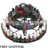 3-Tier Metal Heart Design Rotating Nail Polish Organizer Display Rack Stand Gift thumbnail-2