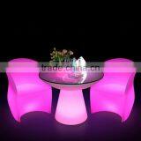 Popular Fashionable Led Luminous Round Bar Table and Chairs Stool Sets thumbnail-4