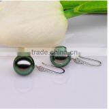 Charms 10-11mm Peacock Green Tahitian Pearl Earrings thumbnail-4