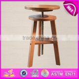 Top Quality Can Adjustable Height Wooden Simple Spiral Swivel Lifting Stool W08G147 thumbnail-3