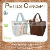 Dyed Canvas/Natural Canvas Tote Bag With Front Pocket thumbnail-1