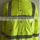 Hi Vis Safety Yellow Workwear Reflective Jacket thumbnail-2