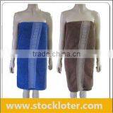 111204 Stock 14s Low Twist Solid Dyed Jacquard Cotton Bath Towel Stock for Hotel thumbnail-1