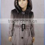 Chirldren Girls Long Winter Coat With Hat Outwear Clothing thumbnail-1