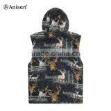 Pringting Animal Hoodies Men Polar Fleece Vest thumbnail-2