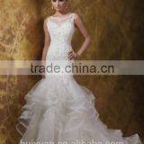 Hot Sexy off Shoulder Mermaid Lace Wedding Dresses High Neck thumbnail-1