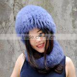 CX-C-01D Latest Fashion China Supplier Wholesale Winter Knitted Fox Fur Hat thumbnail-5