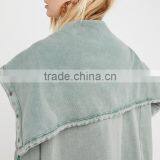 Oversized Collar Cardigan With Button Closures Long Sleeve Oem Modern Design thumbnail-6