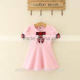 2017 Wholesale Clothing Flower Red Balck Stripe 3-5 Year Old Girl Dress thumbnail-1