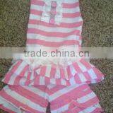 Toddler Shorts Girls Adorable Pink White Stripes Shorts Childrens Boutique Clothing thumbnail-2