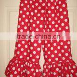 High Quality Wholesale Kids Casual Pants Lovely Chevron Ruffle Leggings Cotton Baby Girls Cotton Trousers thumbnail-5