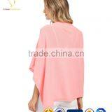 Pink Lovely Lady Cashmere Knitted Poncho Shawls thumbnail-2