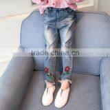 S17658A Children's Ripped Jeans Fashion Hole Girls Denim Pants thumbnail-3