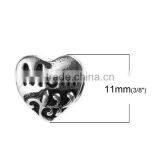 Zinc Based Alloy European Style Large Hole Charm Beads Heart Antique Silver Message Message " MUM " thumbnail-2