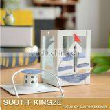 Europe Ocean Style Fish, Starfish, Sailing Boat Cube Glass Candle Holder thumbnail-1