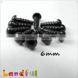 6mm Black Stuffed Animal Eyes Plush Eyes for Vintage Craft Dolls Bear thumbnail-1