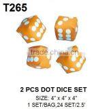 2pcs Plastic Inflatable Dice Soft Cubes Dot Dice thumbnail-1