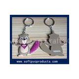 Colorful Lovely Cartoon Picture Soft PVC Custom Key Chains with Metal Ring