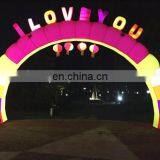 LED Lighting Inflatable Love Arch for Valentine's Day and Wedding