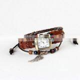 Ladies Women Fashion Stainless Steel Genuine Charm Lretro Genuine Leather Watch thumbnail-4